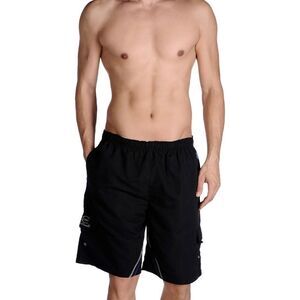 New Just Cavalli Men Black Beach Swim Board Shorts Long Swimsuit Trunks S